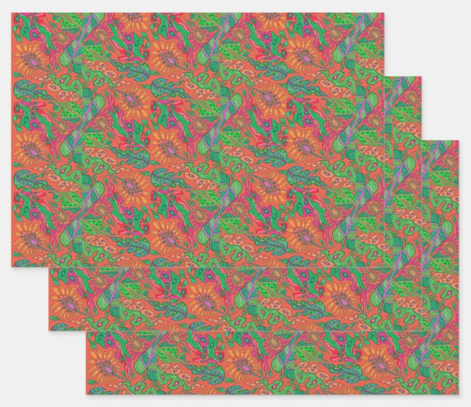 Clementine Monstera Gift Wrap