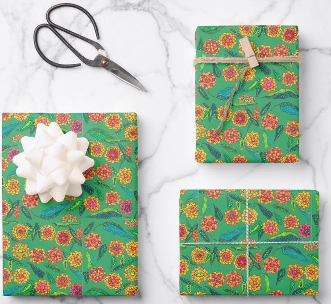 Grass Marigold Gift Wrap