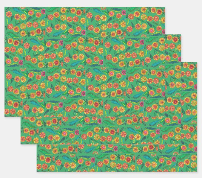 Grass Marigold Gift Wrap