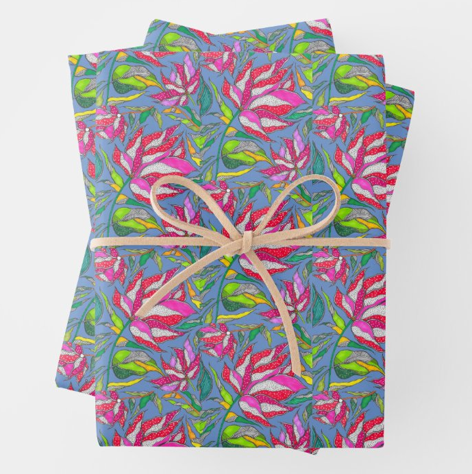 Periwinkle Peony Gift Wrap