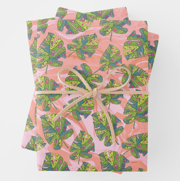 Monstera Terra Cotta Gift Wrap