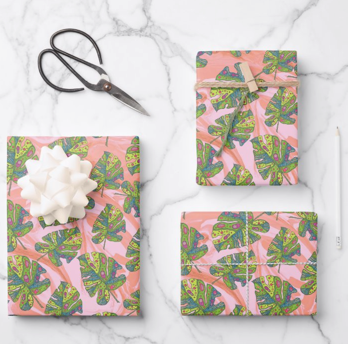 Monstera Terra Cotta Gift Wrap