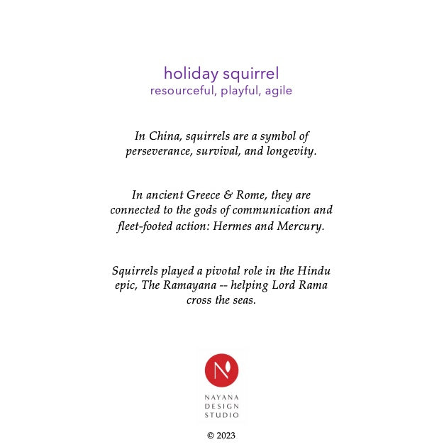 Holiday Squirrel Holiday Card