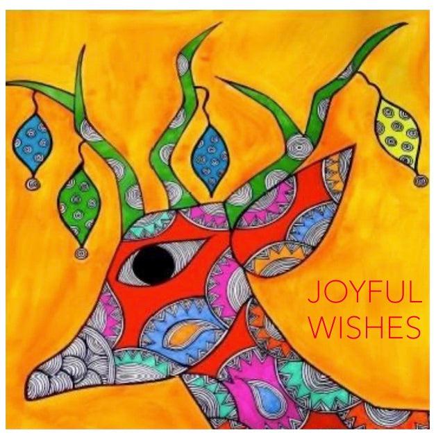 Red Reindeer Holiday Card